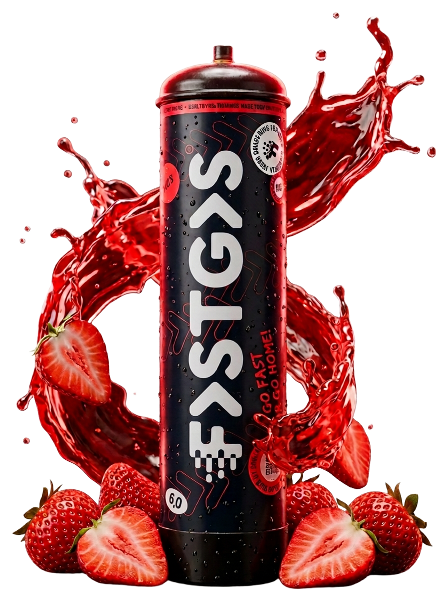 FASTGAS Strawberry boca sa voćem i prskanjem
